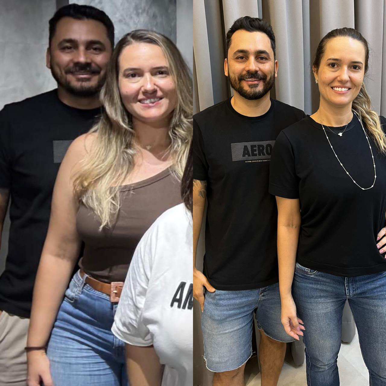 Transformação casal — antes e depois