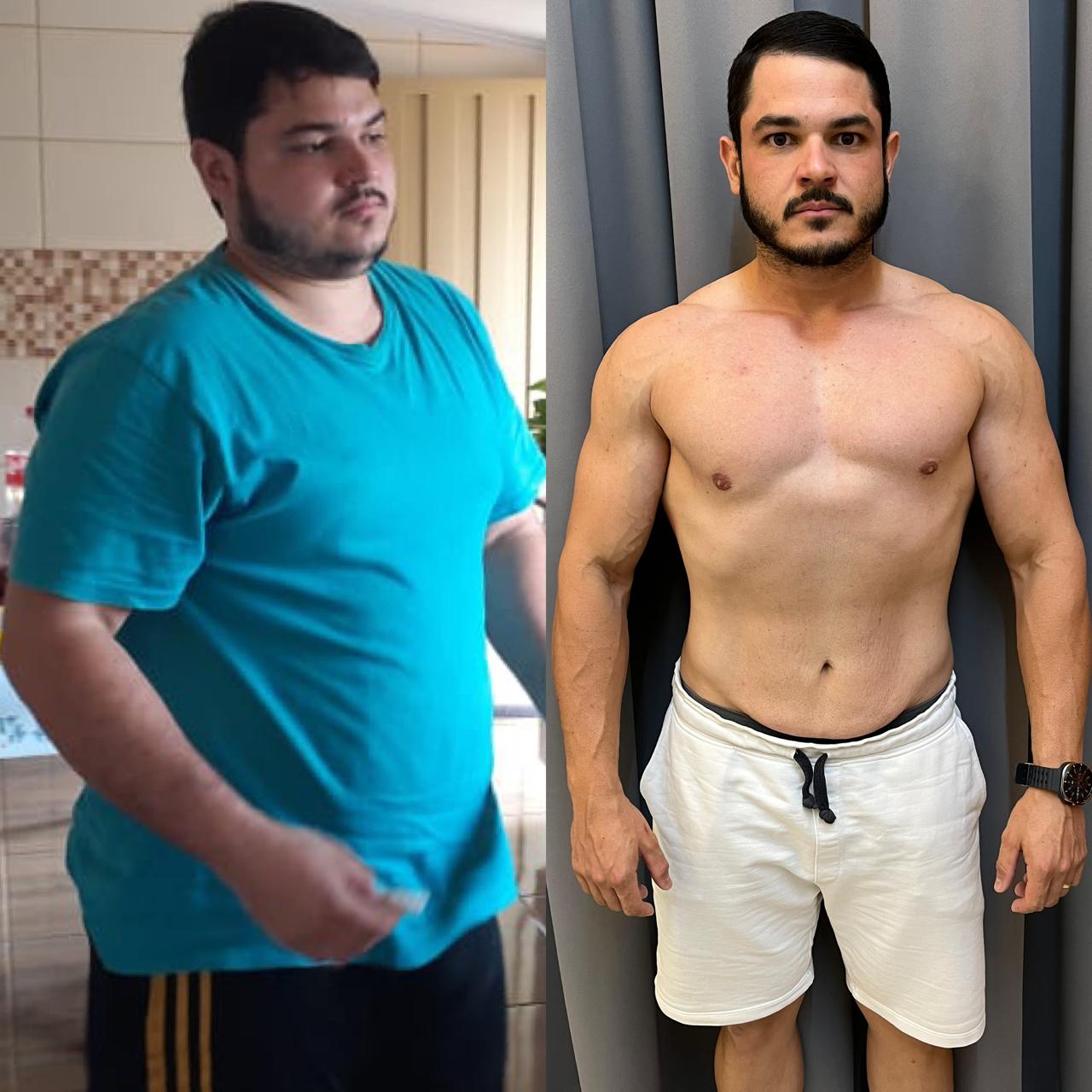 Transformação física — antes e depois