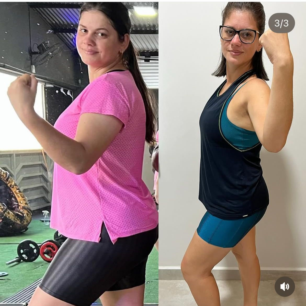 Transformação feminina — antes e depois
